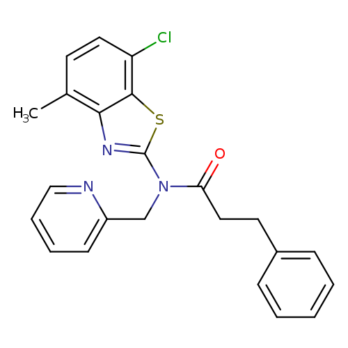 N-(7-chloro-4-methyl-1,3-benzothiazol-2-yl)-3-phenyl-N-[(pyridin-2-yl)methyl]propanamide