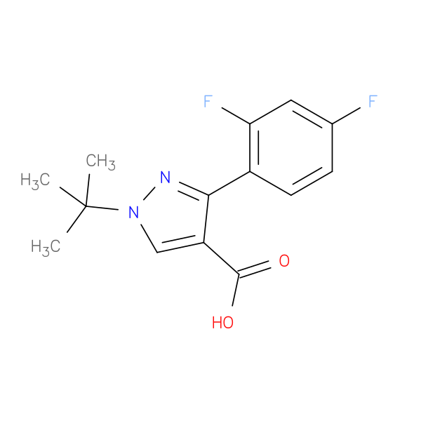 1-tert-butyl-3-(2,4-difluorophenyl)-1H-pyrazole-4-carboxylic acid
