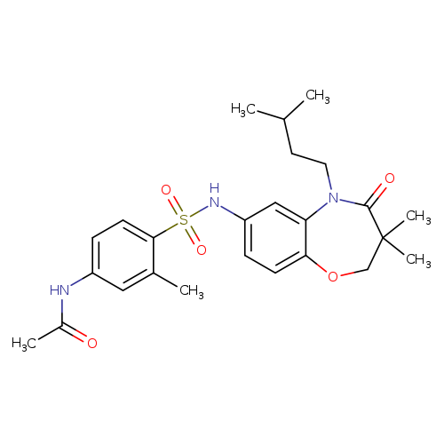N-(4-{[3,3-dimethyl-5-(3-methylbutyl)-4-oxo-2,3,4,5-tetrahydro-1,5-benzoxazepin-7-yl]sulfamoyl}-3-methylphenyl)acetamide