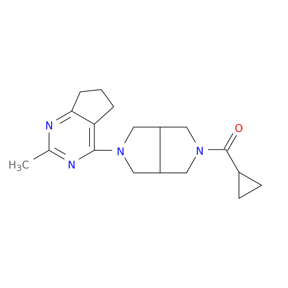 2-cyclopropanecarbonyl-5-{2-methyl-5H,6H,7H-cyclopenta[d]pyrimidin-4-yl}-octahydropyrrolo[3,4-c]pyrrole