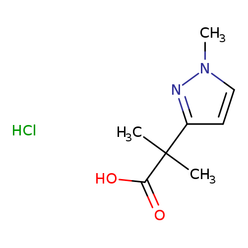 2-methyl-2-(1-methyl-1H-pyrazol-3-yl)propanoic acid hydrochloride
