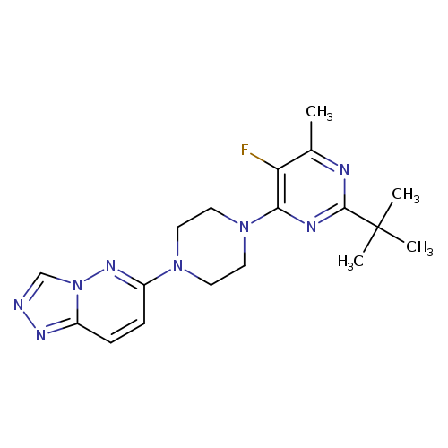 2-tert-butyl-5-fluoro-4-methyl-6-(4-{[1,2,4]triazolo[4,3-b]pyridazin-6-yl}piperazin-1-yl)pyrimidine