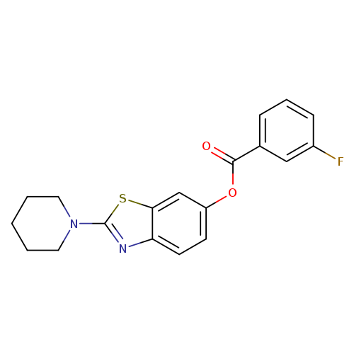 2-(piperidin-1-yl)-1,3-benzothiazol-6-yl 3-fluorobenzoate
