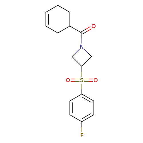 1-(cyclohex-3-ene-1-carbonyl)-3-(4-fluorobenzenesulfonyl)azetidine