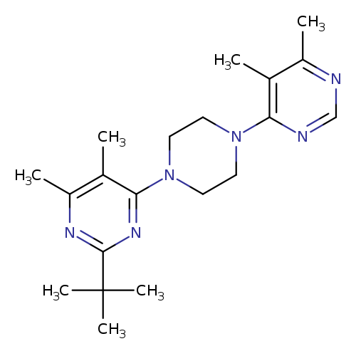 2-tert-butyl-4-[4-(5,6-dimethylpyrimidin-4-yl)piperazin-1-yl]-5,6-dimethylpyrimidine