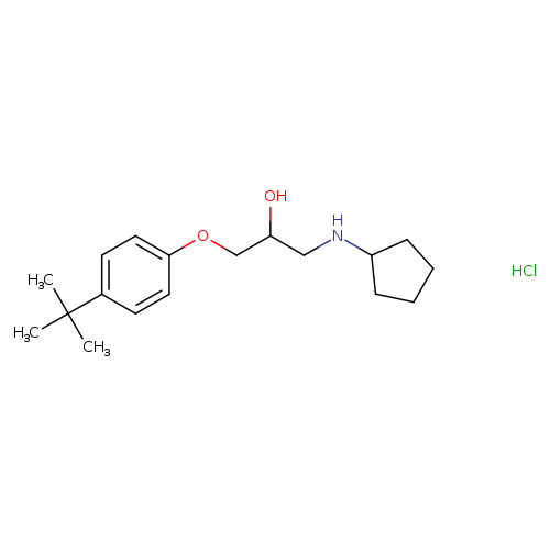 1-(4-tert-butylphenoxy)-3-(cyclopentylamino)propan-2-ol hydrochloride