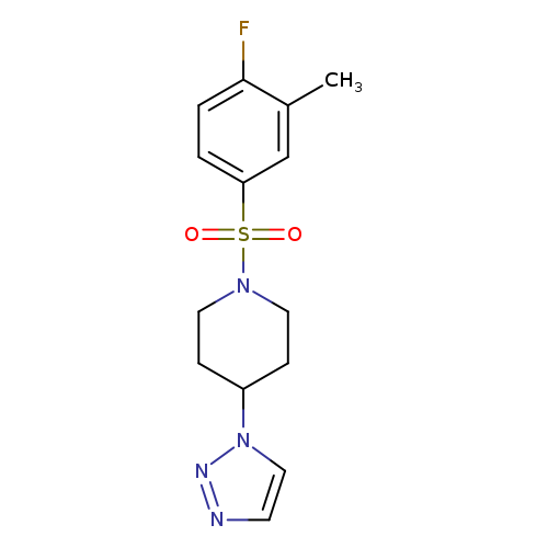 1-(4-fluoro-3-methylbenzenesulfonyl)-4-(1H-1,2,3-triazol-1-yl)piperidine