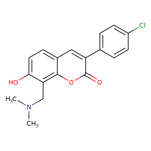 3-(4-chlorophenyl)-8-[(dimethylamino)methyl]-7-hydroxy-2H-chromen-2-one