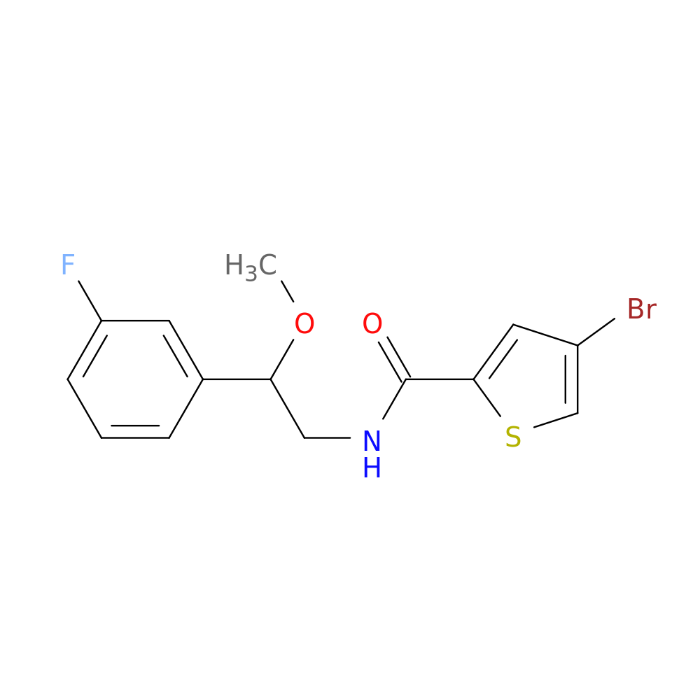 4-bromo-N-[2-(3-fluorophenyl)-2-methoxyethyl]thiophene-2-carboxamide