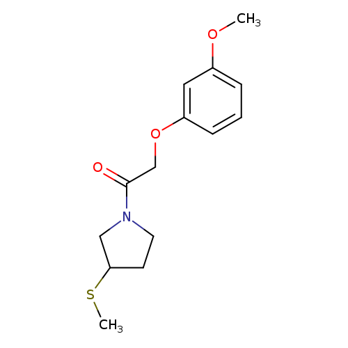 2-(3-methoxyphenoxy)-1-[3-(methylsulfanyl)pyrrolidin-1-yl]ethan-1-one