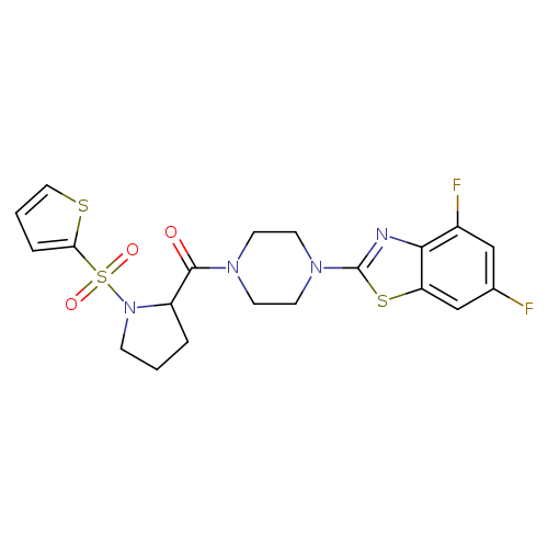 4,6-difluoro-2-{4-[1-(thiophene-2-sulfonyl)pyrrolidine-2-carbonyl]piperazin-1-yl}-1,3-benzothiazole