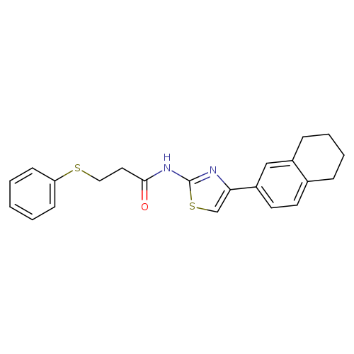 3-(phenylsulfanyl)-N-[4-(5,6,7,8-tetrahydronaphthalen-2-yl)-1,3-thiazol-2-yl]propanamide