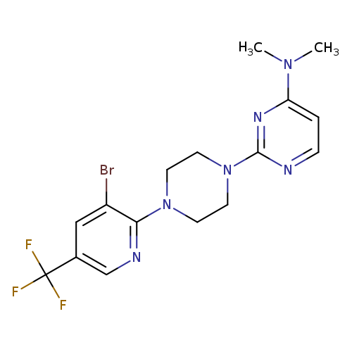 2-{4-[3-bromo-5-(trifluoromethyl)pyridin-2-yl]piperazin-1-yl}-N,N-dimethylpyrimidin-4-amine