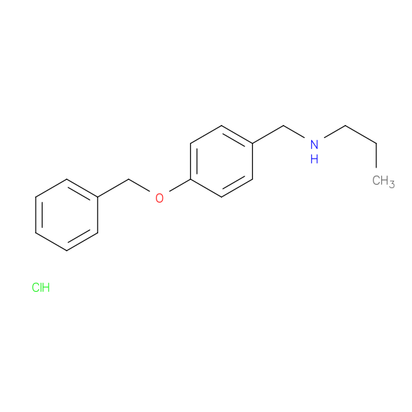 {[4-(benzyloxy)phenyl]methyl}(propyl)amine hydrochloride