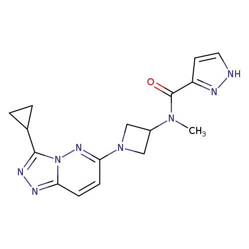 N-(1-{3-cyclopropyl-[1,2,4]triazolo[4,3-b]pyridazin-6-yl}azetidin-3-yl)-N-methyl-1H-pyrazole-3-carboxamide
