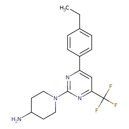 1-(4-(4-Ethylphenyl)-6-(trifluoromethyl)pyrimidin-2-yl)piperidin-4-amine