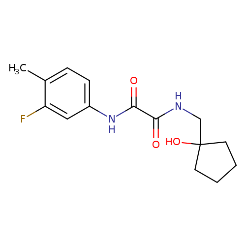N'-(3-fluoro-4-methylphenyl)-N-[(1-hydroxycyclopentyl)methyl]ethanediamide
