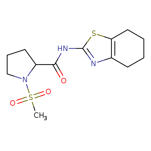 1-methanesulfonyl-N-(4,5,6,7-tetrahydro-1,3-benzothiazol-2-yl)pyrrolidine-2-carboxamide