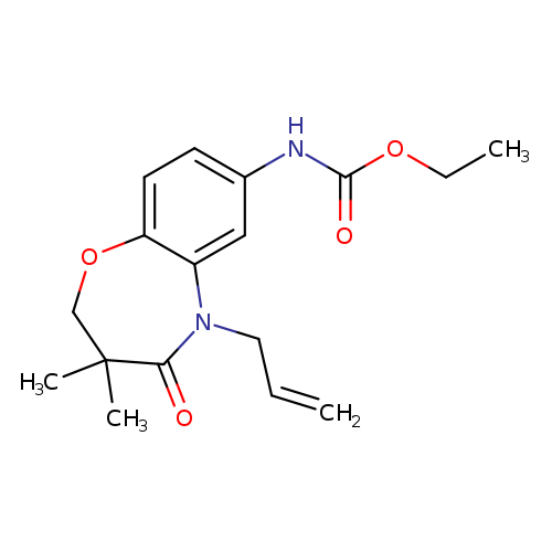 ethyl N-[3,3-dimethyl-4-oxo-5-(prop-2-en-1-yl)-2,3,4,5-tetrahydro-1,5-benzoxazepin-7-yl]carbamate