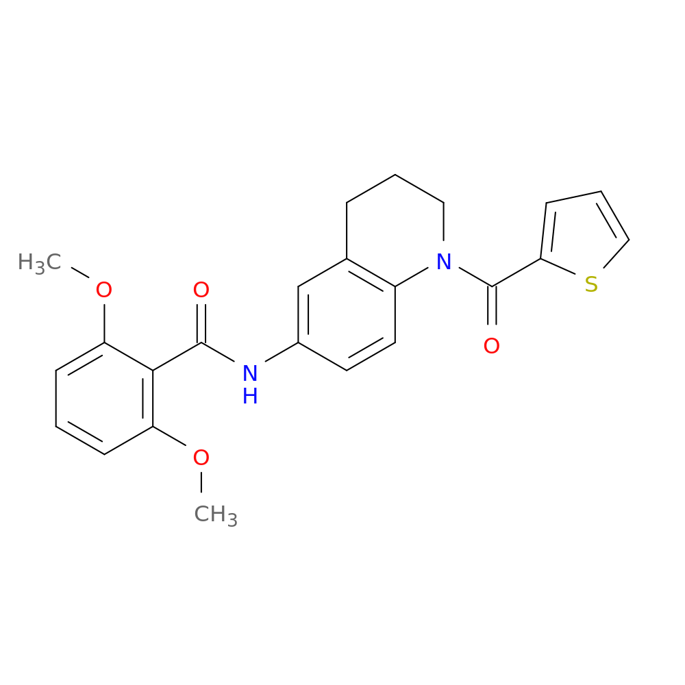 2,6-dimethoxy-N-[1-(thiophene-2-carbonyl)-1,2,3,4-tetrahydroquinolin-6-yl]benzamide
