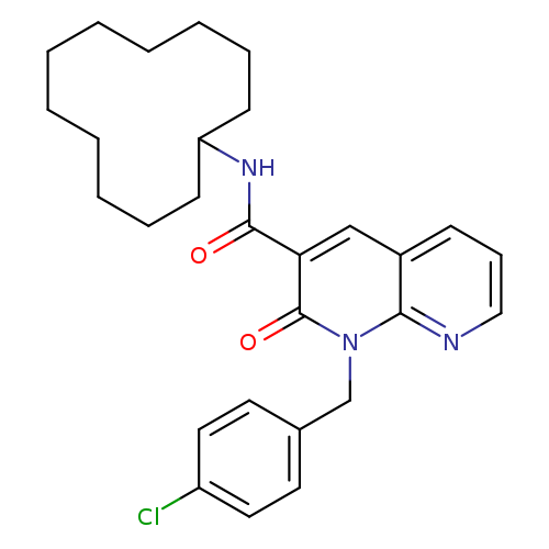 1-[(4-chlorophenyl)methyl]-N-cyclododecyl-2-oxo-1,2-dihydro-1,8-naphthyridine-3-carboxamide