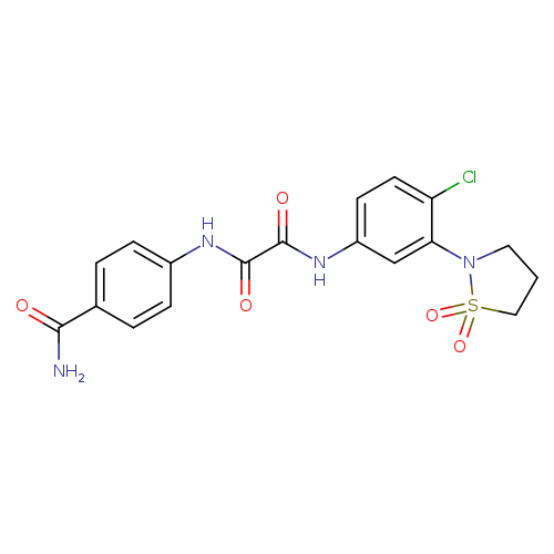 N'-(4-carbamoylphenyl)-N-[4-chloro-3-(1,1-dioxo-1lambda6,2-thiazolidin-2-yl)phenyl]ethanediamide