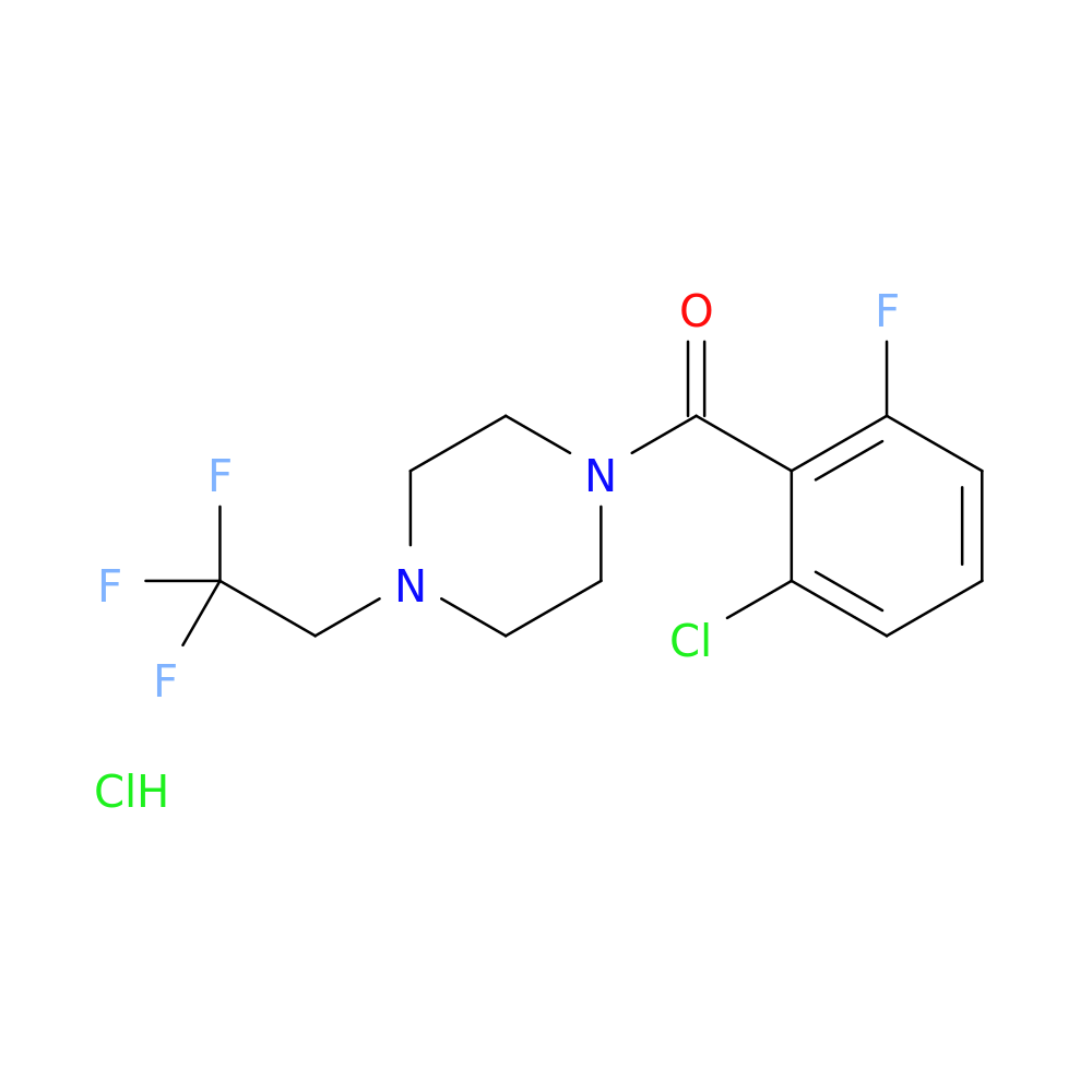 1-(2-chloro-6-fluorobenzoyl)-4-(2,2,2-trifluoroethyl)piperazine hydrochloride