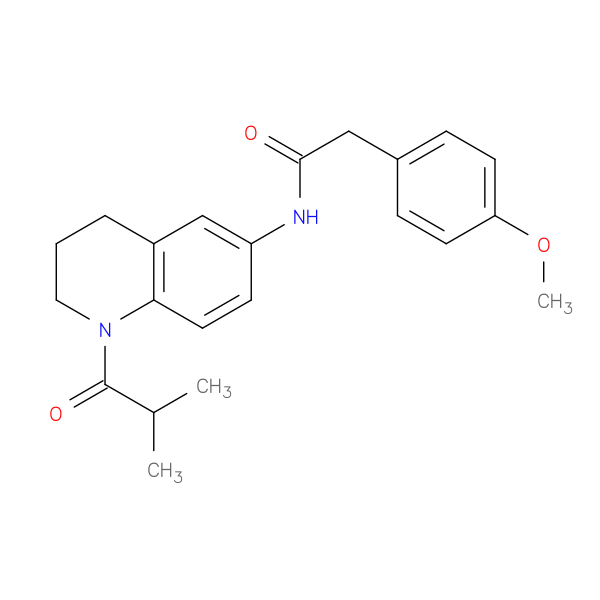 2-(4-methoxyphenyl)-N-[1-(2-methylpropanoyl)-1,2,3,4-tetrahydroquinolin-6-yl]acetamide