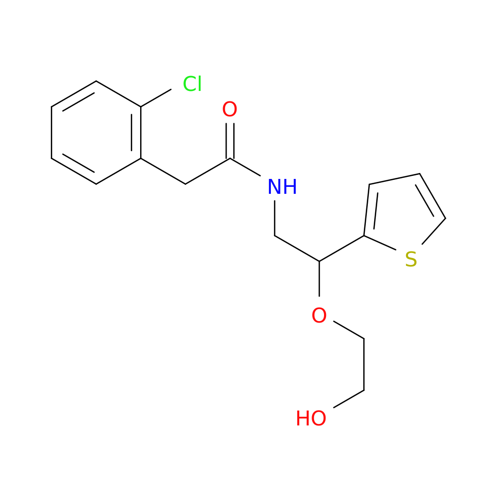 2-(2-chlorophenyl)-N-[2-(2-hydroxyethoxy)-2-(thiophen-2-yl)ethyl]acetamide