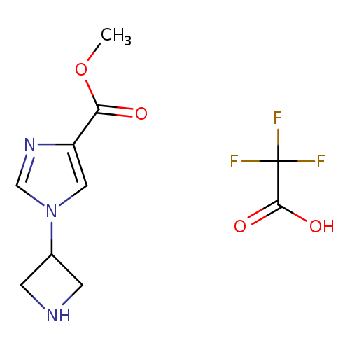 methyl 1-(azetidin-3-yl)-1H-imidazole-4-carboxylate; trifluoroacetic acid