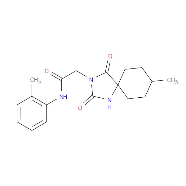 2-{8-methyl-2,4-dioxo-1,3-diazaspiro[4.5]decan-3-yl}-N-(2-methylphenyl)acetamide