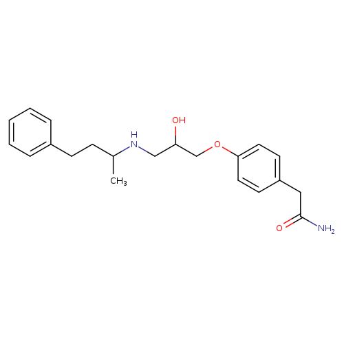 Benzeneacetamide, 4-(2-hydroxy-3-((1-methyl-3-phenylpropyl)amino)propoxy)-
