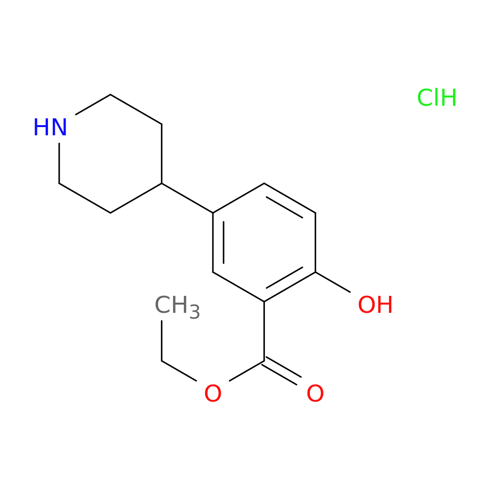 ethyl 2-hydroxy-5-(piperidin-4-yl)benzoate hydrochloride