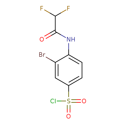3-bromo-4-(2,2-difluoroacetamido)benzene-1-sulfonyl chloride