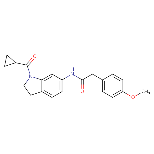 N-(1-cyclopropanecarbonyl-2,3-dihydro-1H-indol-6-yl)-2-(4-methoxyphenyl)acetamide
