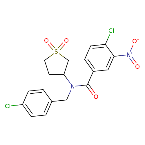 4-chloro-N-[(4-chlorophenyl)methyl]-N-(1,1-dioxo-1lambda6-thiolan-3-yl)-3-nitrobenzamide
