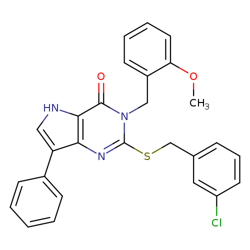 2-{[(3-chlorophenyl)methyl]sulfanyl}-3-[(2-methoxyphenyl)methyl]-7-phenyl-3H,4H,5H-pyrrolo[3,2-d]pyrimidin-4-one