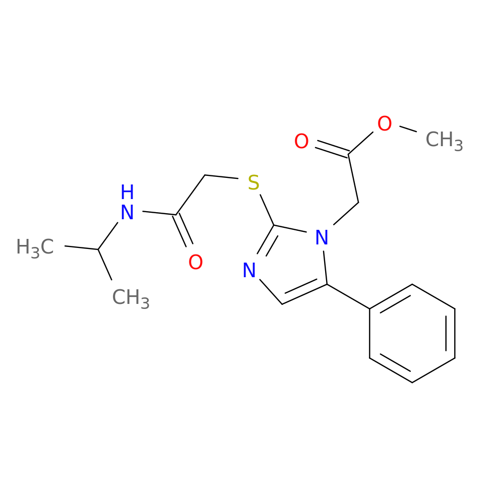 methyl 2-[5-phenyl-2-({[(propan-2-yl)carbamoyl]methyl}sulfanyl)-1H-imidazol-1-yl]acetate