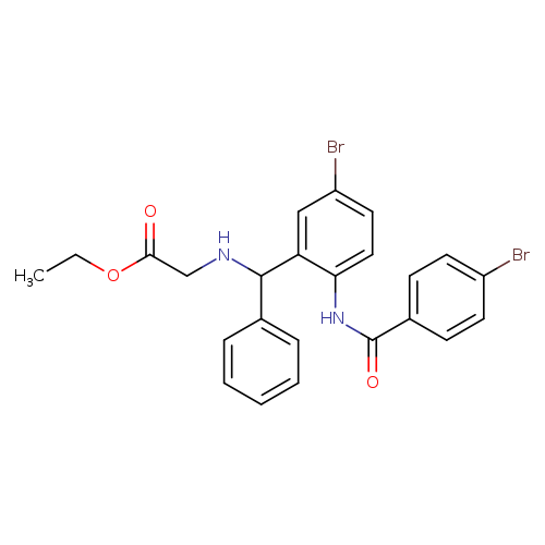 ethyl 2-({[5-bromo-2-(4-bromobenzamido)phenyl](phenyl)methyl}amino)acetate