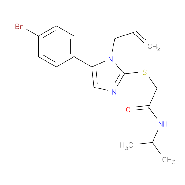 2-{[5-(4-bromophenyl)-1-(prop-2-en-1-yl)-1H-imidazol-2-yl]sulfanyl}-N-(propan-2-yl)acetamide