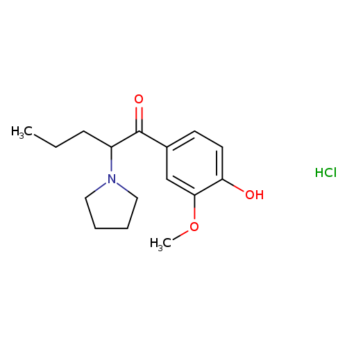 1-(4-hydroxy-3-methoxyphenyl)-2-(pyrrolidin-1-yl)pentan-1-one,monohydrochloride