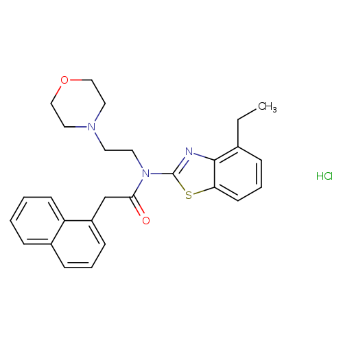N-(4-ethyl-1,3-benzothiazol-2-yl)-N-[2-(morpholin-4-yl)ethyl]-2-(naphthalen-1-yl)acetamide hydrochloride