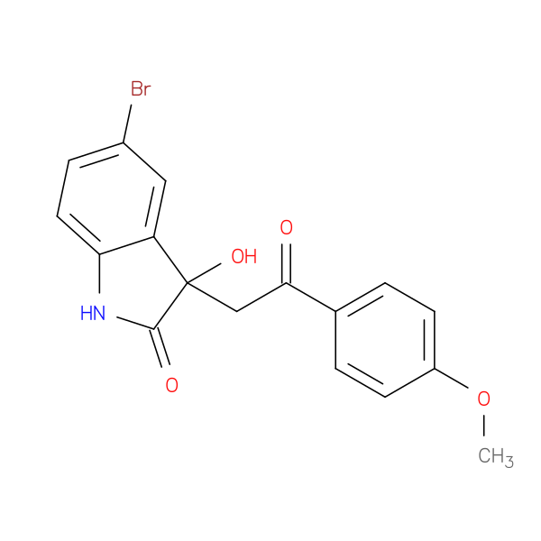 5-BROMO-3-HYDROXY-3-[2-(4-METHOXYPHENYL)-2-OXOETHYL]-1,3-DIHYDRO-2H-INDOL+