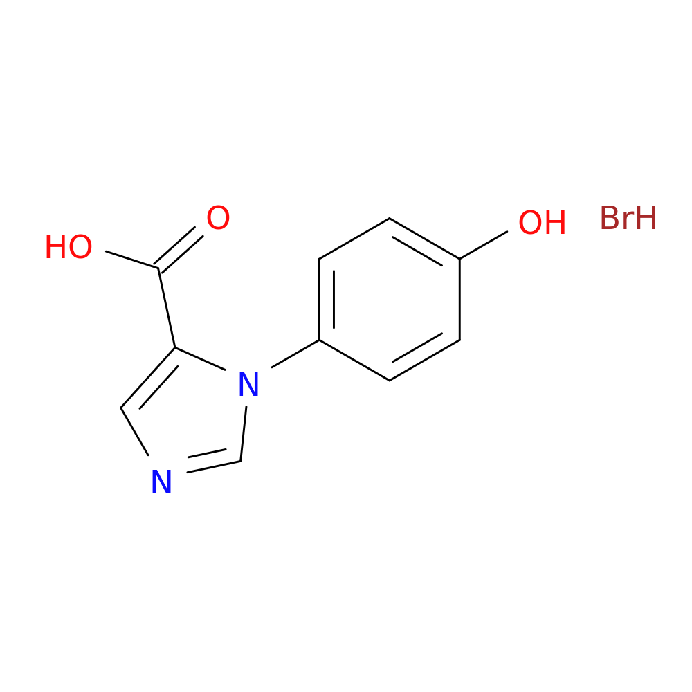 1-(4-hydroxyphenyl)-1H-imidazole-5-carboxylic acid hydrobromide