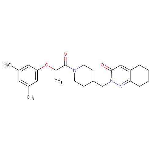 2-({1-[2-(3,5-dimethylphenoxy)propanoyl]piperidin-4-yl}methyl)-2,3,5,6,7,8-hexahydrocinnolin-3-one