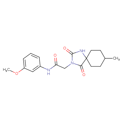 N-(3-methoxyphenyl)-2-{8-methyl-2,4-dioxo-1,3-diazaspiro[4.5]decan-3-yl}acetamide