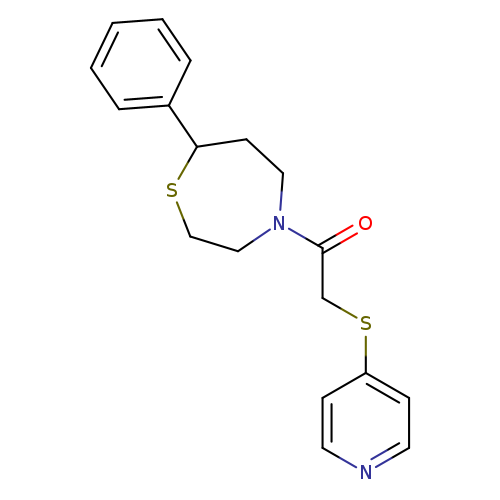 1-(7-phenyl-1,4-thiazepan-4-yl)-2-(pyridin-4-ylsulfanyl)ethan-1-one