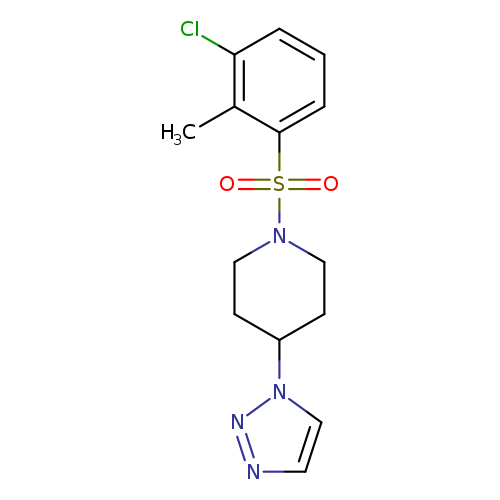 1-(3-chloro-2-methylbenzenesulfonyl)-4-(1H-1,2,3-triazol-1-yl)piperidine