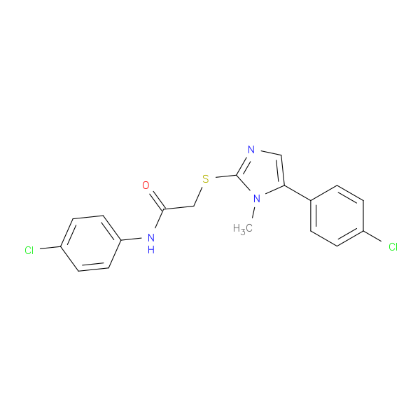 N-(4-chlorophenyl)-2-{[5-(4-chlorophenyl)-1-methyl-1H-imidazol-2-yl]sulfanyl}acetamide