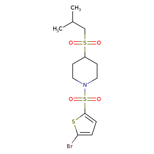 1-[(5-bromothiophen-2-yl)sulfonyl]-4-(2-methylpropanesulfonyl)piperidine